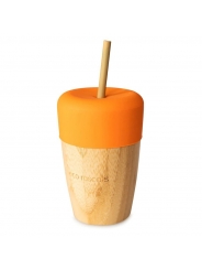 Vaso con pajita de Madera de Bambú - Aúpa Organics