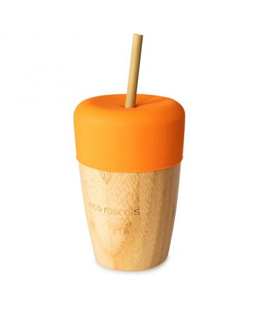 Vaso con pajita de Madera de Bambú - Aúpa Organics