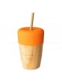 Vaso con pajita de Madera de Bambú - Aúpa Organics