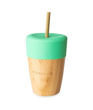 Vaso con pajita de Madera de Bambú - Aúpa Organics