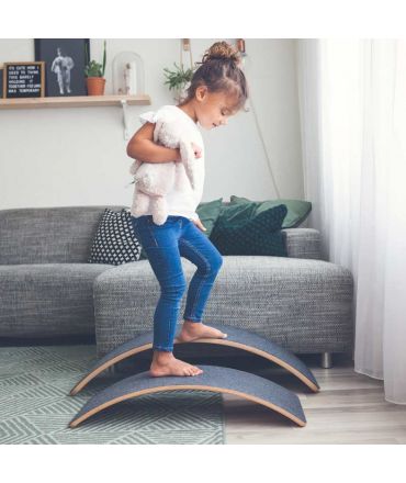 Tabla Curva Wobbel Board STARTER con fieltro Sky - Aúpa Organics