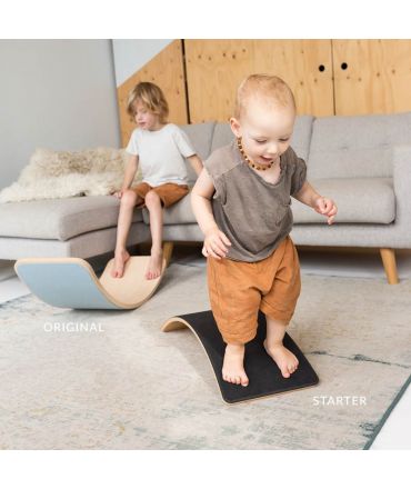 Tabla Curva Wobbel Board STARTER con fieltro Sky - Aúpa Organics