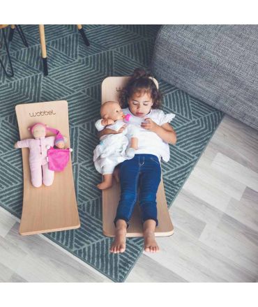 Tabla Curva Wobbel Board STARTER con fieltro Sky - Aúpa Organics