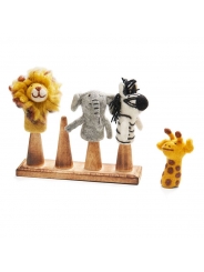 Marionetas de dedo de Fieltro Animales de la Sabana - Aúpa Organics