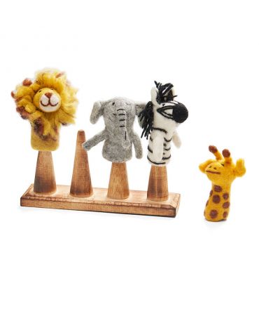 Marionetas de dedo de Fieltro Animales de la Sabana - Aúpa Organics