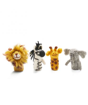 Marionetas de dedo de Fieltro Animales de la Sabana - Aúpa Organics