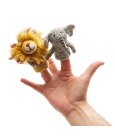 Marionetas de dedo de Fieltro Animales de la Sabana - Aúpa Organics