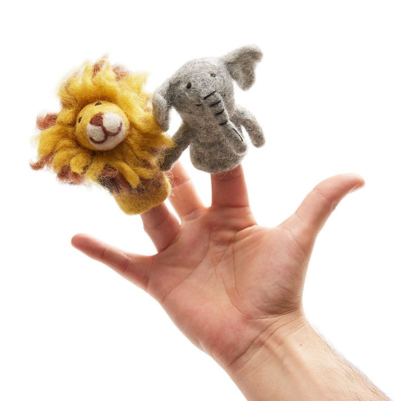 Marionetas de dedo de Fieltro Animales de la Sabana - Aúpa Organics