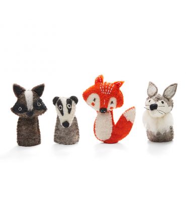 Marionetas de dedo de Fieltro Animales del Bosque - Aúpa Organics