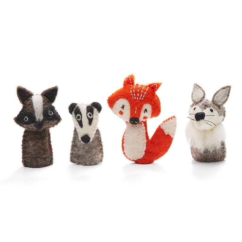 Marionetas de dedo de Fieltro Animales del Bosque - Aúpa Organics