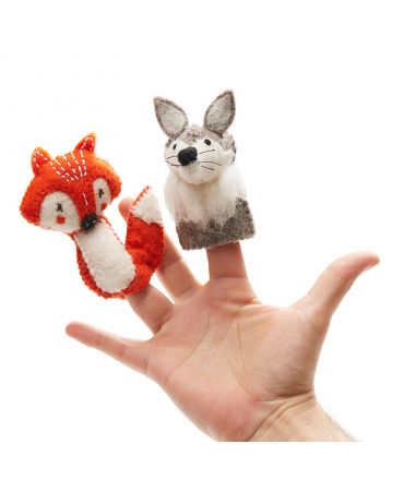 Marionetas de dedo de Fieltro Animales del Bosque - Aúpa Organics