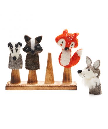 Marionetas de dedo de Fieltro Animales del Bosque - Aúpa Organics