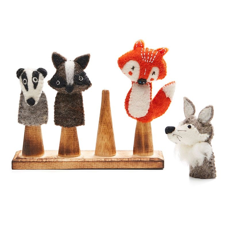 Marionetas de dedo de Fieltro Animales del Bosque - Aúpa Organics