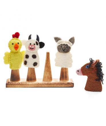 Marionetas de dedo de Fieltro Animales de la Granja - Aúpa Organics