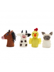 Marionetas de dedo de Fieltro Animales de la Granja - Aúpa Organics