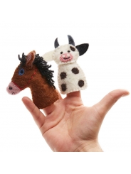 Marionetas de dedo de Fieltro Animales de la Granja - Aúpa Organics