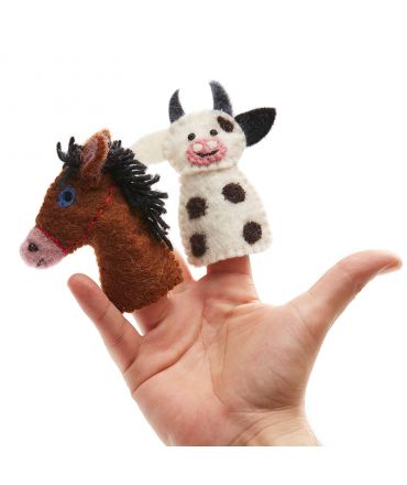 Marionetas de dedo de Fieltro Animales de la Granja - Aúpa Organics
