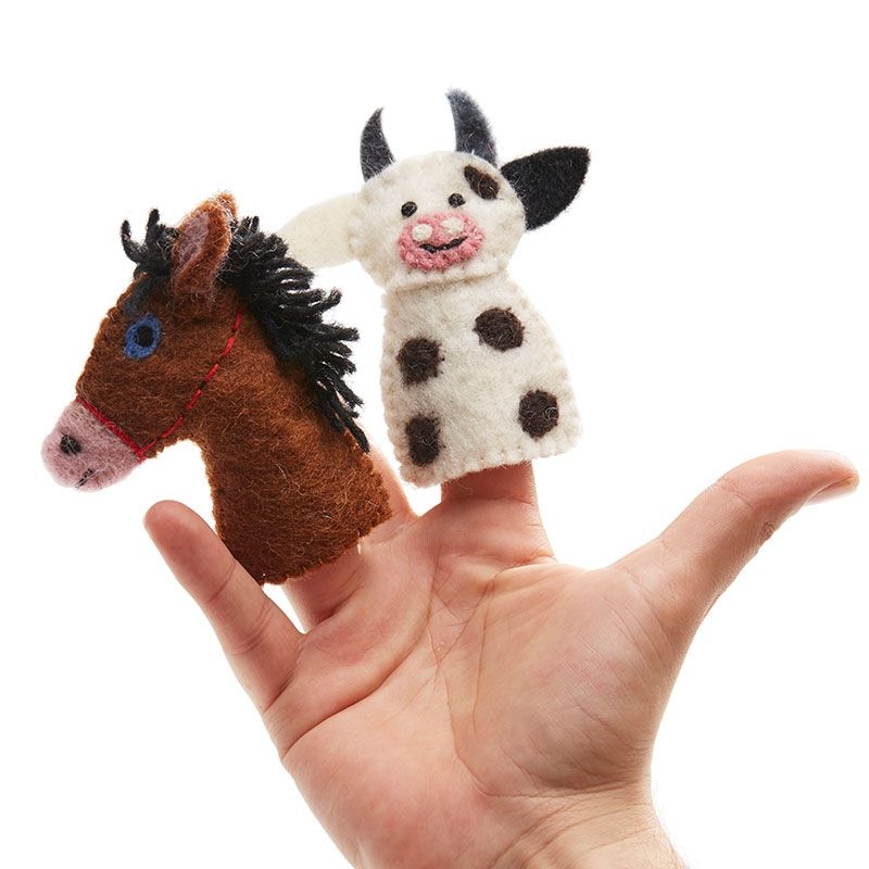 Marionetas de dedo de Fieltro Animales de la Granja - Aúpa Organics