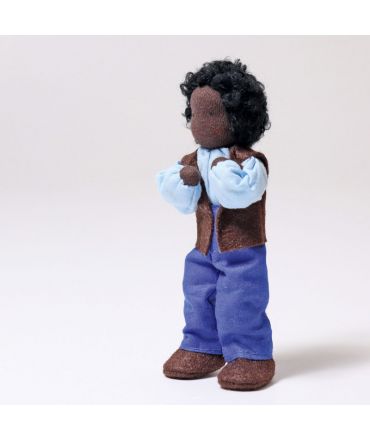 Muñeco de Tela Waldorf Mr. Ebony de Grimm's - Aúpa  Organics