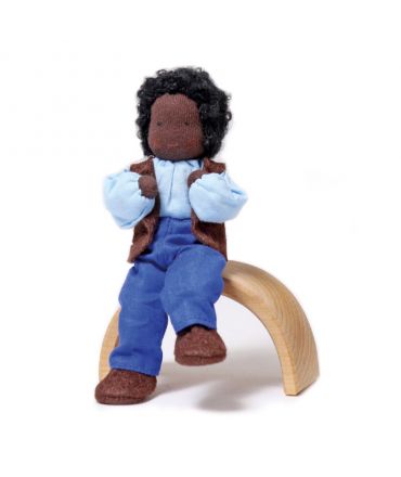 Muñeco de Tela Waldorf Mr. Ebony de Grimm's - Aúpa Organics