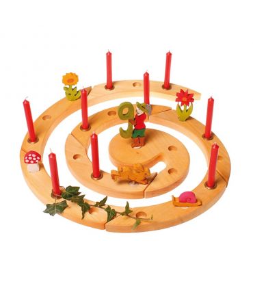 Vela roja para el Anillo de Cumpleaños Waldorf - Aúpa Organics