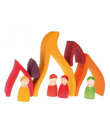 Fuego Figura Waldorf de 5 piezas Grimm's - Aúpa Organics