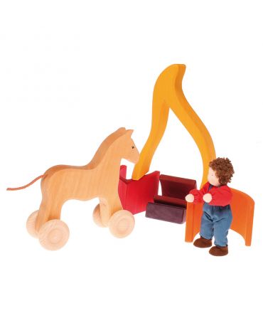 Fuego Figura Waldorf de 5 piezas Grimm's - Aúpa Organics