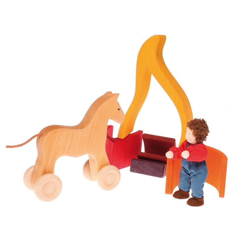 Fuego Figura Waldorf de 5 piezas Grimm's - Aúpa Organics