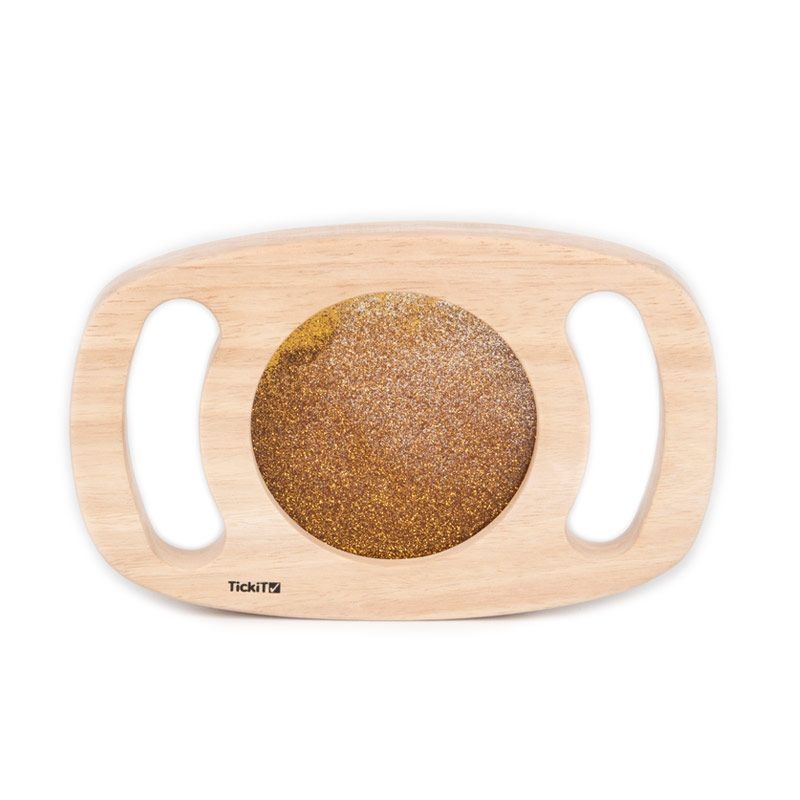 Panel Sensorial de Madera con Asas Purpurina Dorada  - Aúpa Organics