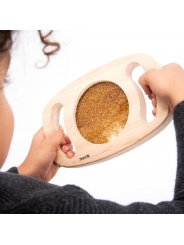 Panel Sensorial de Madera con Asas Purpurina Dorada  - Aúpa Organics