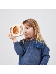 Panel Sensorial de Madera con Asas Purpurina Dorada  - Aúpa Organics