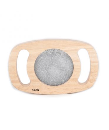 Panel Sensorial de Madera con Asas Purpurina Plateada  - Aúpa Organics