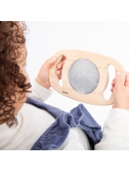 Panel Sensorial de Madera con Asas Purpurina Plateada  - Aúpa Organics