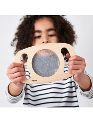 Panel Sensorial de Madera con Asas Purpurina Plateada  - Aúpa Organics