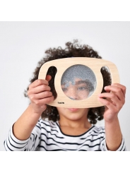 Panel Sensorial de Madera con Asas Purpurina Plateada  - Aúpa Organics