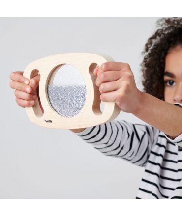 Panel Sensorial de Madera con Asas Purpurina Plateada  - Aúpa Organics