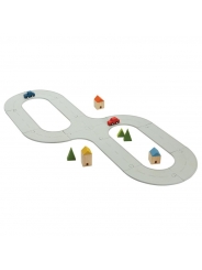 Carreteras y Vías de Tren de Caucho Natural Plan Toys - Aúpa Organics