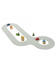 Carreteras y Vías de Tren de Caucho Natural Plan Toys - Aúpa Organics