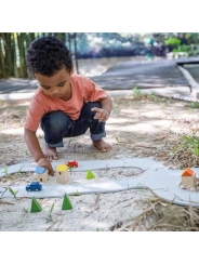Carreteras y Vías de Tren de Caucho Natural Plan Toys - Aúpa Organics