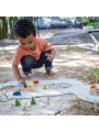Carreteras y Vías de Tren de Caucho Natural Plan Toys - Aúpa Organics