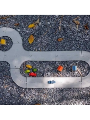Carreteras y Vías de Tren de Caucho Natural Plan Toys - Aúpa Organics