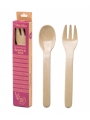 Pack Cucharita y Tenedor de Fibra de Arroz