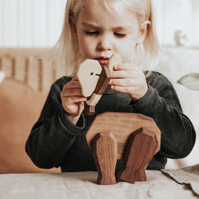 Madre Elefante Magnético de Madera FableWood - Aúpa Organics