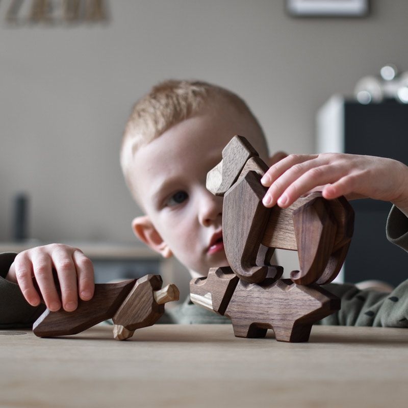 Jirafa Pequeña Magnético de Madera FableWood - Aúpa Organics