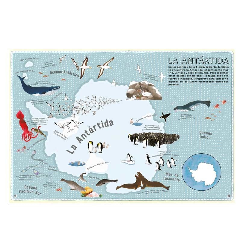 Atlas de aventuras Animales - Emily Hawkins - Aúpa Organics