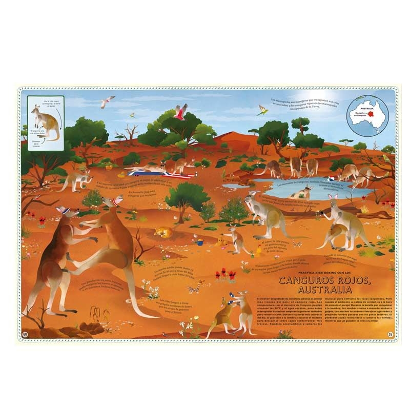 Atlas de aventuras Animales - Emily Hawkins - Aúpa Organics