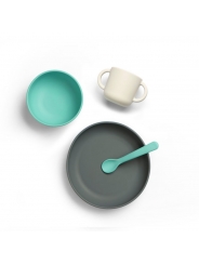 Vajilla Infantil de Silicona Premium Lagoon de Ekobo - Aúpa Organics