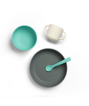 Vajilla Infantil de Silicona Premium Lagoon de Ekobo - Aúpa Organics
