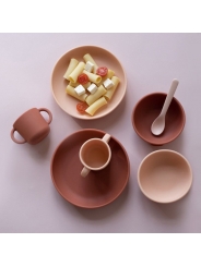 Vajilla Infantil de Silicona Premium Coral de Ekobo - Aúpa Organics