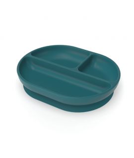 Plato con Compartimentos de Silicona Premium Blue Abyss - Ekobo